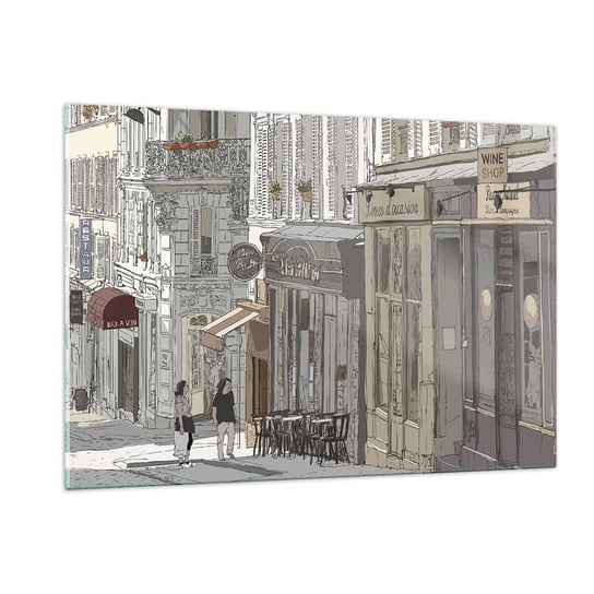 Obraz na szkle - Miejskie radości - 120x80cm - Architektura Miasto Paryż - Nowoczesny szklany obraz na ścianę do salonu do sypialni ARTTOR ARTTOR