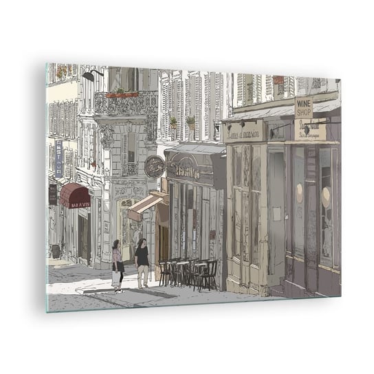 Obraz na szkle - Miejskie radości - 70x50cm - Architektura Miasto Paryż - Nowoczesny szklany obraz do salonu do sypialni ARTTOR ARTTOR