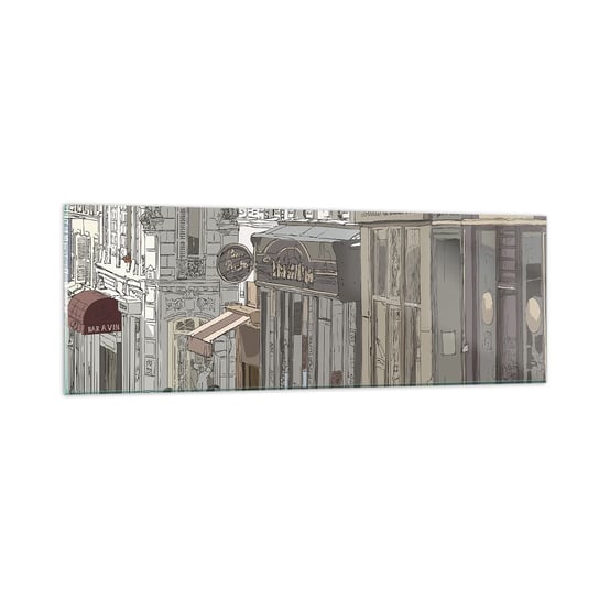 Obraz na szkle - Miejskie radości - 90x30cm - Architektura Miasto Paryż - Nowoczesny szklany obraz do salonu do sypialni ARTTOR ARTTOR