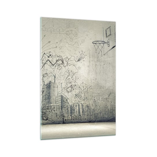 Obraz na szkle - Moje wspaniałe miejskie życie - 70x100cm - Graffiti Sztuka Grafika - Nowoczesny foto szklany obraz do salonu do sypialni ARTTOR ARTTOR