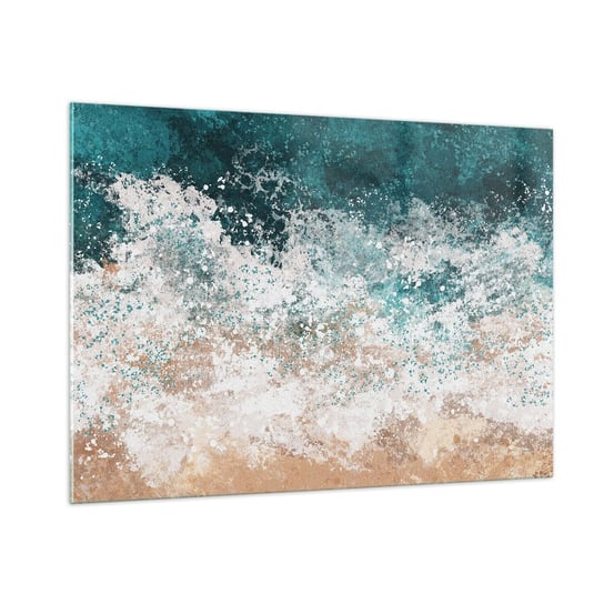 Obraz na szkle - Morskie opowieści - 100x70cm - Woda Plaża Morze - Nowoczesny foto szklany obraz do salonu do sypialni ARTTOR ARTTOR