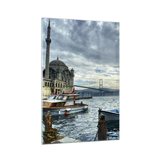 Obraz na szkle - Na granicy światów - 70x100cm - Miasto Stambuł Turcja - Nowoczesny foto szklany obraz do salonu do sypialni ARTTOR ARTTOR