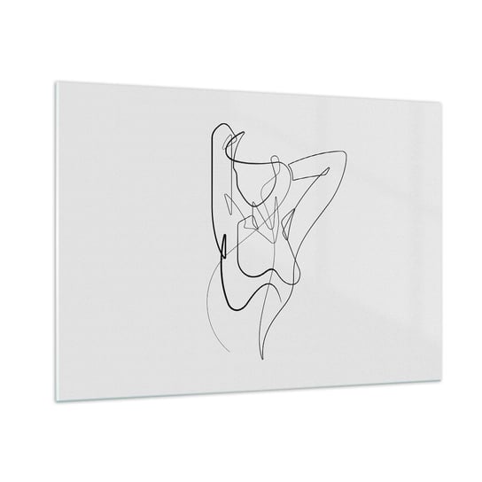 Obraz na szkle - Naprawdę, jaka jesteś... - 100x70cm - Abstrakcja Ciało Kobiety Grafika - Nowoczesny foto szklany obraz do salonu do sypialni ARTTOR ARTTOR
