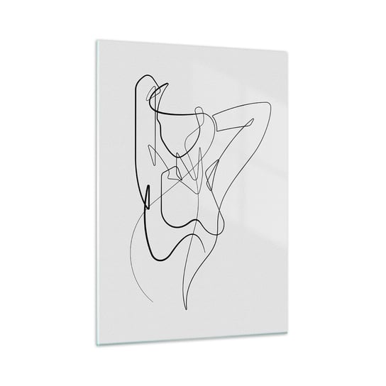 Obraz na szkle - Naprawdę, jaka jesteś... - 50x70cm - Abstrakcja Ciało Kobiety Grafika - Nowoczesny szklany obraz do salonu do sypialni ARTTOR ARTTOR