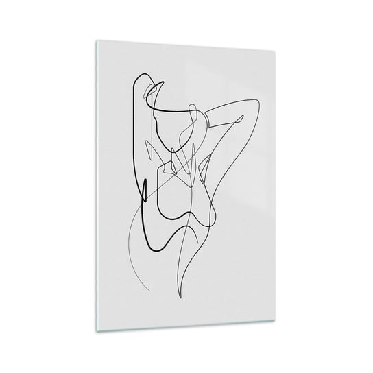 Obraz na szkle - Naprawdę, jaka jesteś... - 70x100cm - Abstrakcja Ciało Kobiety Grafika - Nowoczesny foto szklany obraz do salonu do sypialni ARTTOR ARTTOR