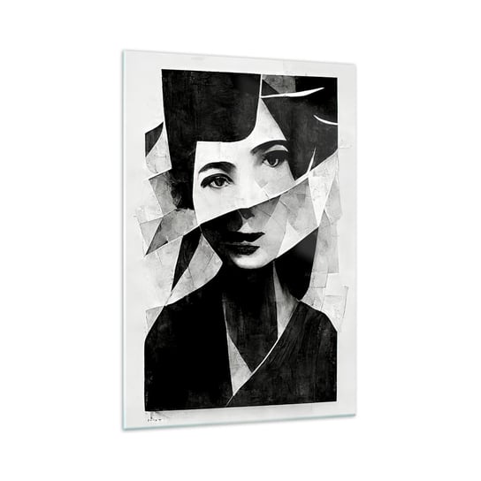 Obraz na szkle - Naprawdę jaka jesteś… - 70x100cm - Portret Kobieta Czarno-Biały - Nowoczesny foto szklany obraz do salonu do sypialni ARTTOR ARTTOR