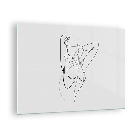 Obraz na szkle - Naprawdę, jaka jesteś... - 70x50cm - Abstrakcja Ciało Kobiety Grafika - Nowoczesny szklany obraz do salonu do sypialni ARTTOR ARTTOR