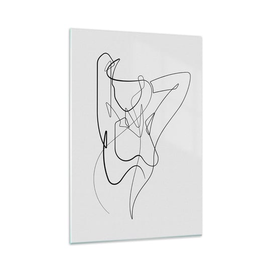 Obraz na szkle - Naprawdę, jaka jesteś... - 80x120cm - Abstrakcja Ciało Kobiety Grafika - Nowoczesny szklany obraz na ścianę do salonu do sypialni ARTTOR ARTTOR