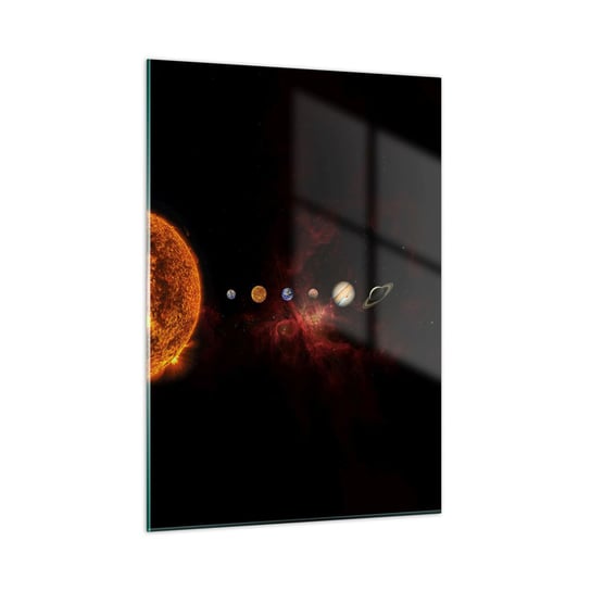 Obraz na szkle - Nasza okolica - 50x70cm - Układ Słoneczny Planety Kosmos - Nowoczesny szklany obraz do salonu do sypialni ARTTOR ARTTOR