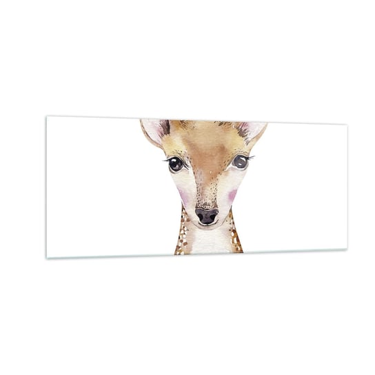 Obraz na szkle - Natura niewinności - 100x40cm - Zwierzęta Grafika Sarna - Nowoczesny foto szklany obraz do salonu do sypialni ARTTOR ARTTOR
