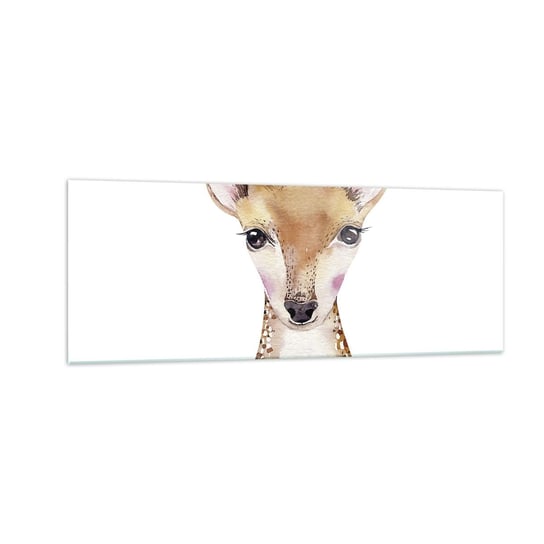Obraz na szkle - Natura niewinności - 140x50cm - Zwierzęta Grafika Sarna - Nowoczesny szklany obraz do salonu do sypialni ARTTOR ARTTOR