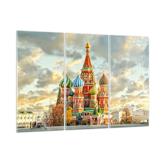Obraz na szkle - Nawet Disney by nie wymyślił - 165x110 cm - Obraz nowoczesny - Miasto, Moskwa, Cerkiew, Rosja, Plac Czerwony - GCE165x110-2821 ARTTOR