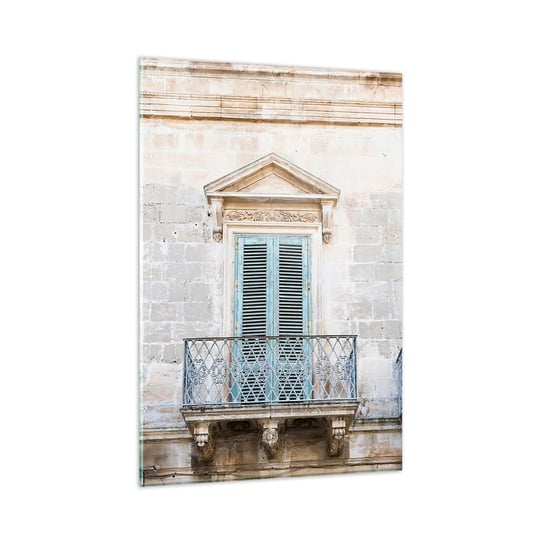 Obraz na szkle - Niepowtarzalny urok Italii - 80x120cm - Balkon Starodawny Architektura - Nowoczesny szklany obraz na ścianę do salonu do sypialni ARTTOR ARTTOR