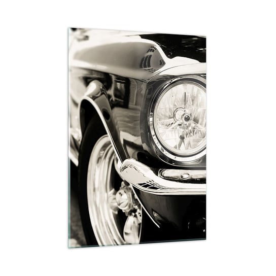 Obraz na szkle - Nieprzemijający blask - 50x70cm - Auto Samochód Klasyczny - Nowoczesny szklany obraz do salonu do sypialni ARTTOR ARTTOR