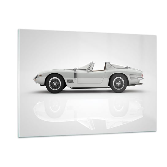 Obraz na szkle - Obietnica zabawy - 120x80cm - Samochód Sportowy Kabriolet Motoryzacja - Nowoczesny szklany obraz na ścianę do salonu do sypialni ARTTOR ARTTOR