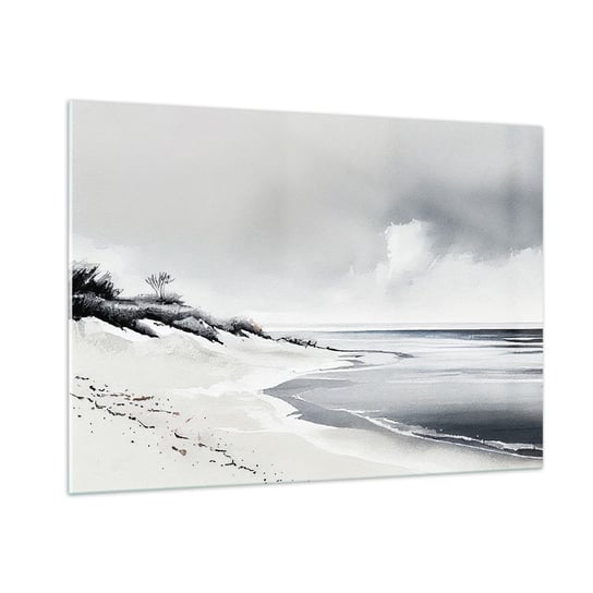 Obraz na szkle - Od zawsze razem - 100x70cm - Wydmy Plaża Ocean - Nowoczesny foto szklany obraz do salonu do sypialni ARTTOR ARTTOR