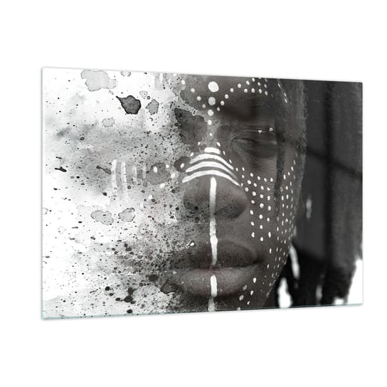 Obraz na szkle - Odkryj pierwotnego ducha - 120x80cm - Portret Kobiety Kobieta Afroamerykanka - Nowoczesny szklany obraz na ścianę do salonu do sypialni ARTTOR ARTTOR