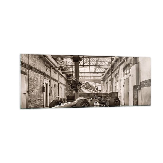 Obraz na szkle - Odpoczynek zwycięzcy - 140x50cm - Formuła 1 Retro Motoryzacja - Nowoczesny szklany obraz do salonu do sypialni ARTTOR ARTTOR