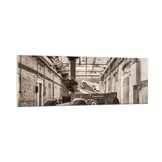 Obraz na szkle - Odpoczynek zwycięzcy - 90x30cm - Formuła 1 Retro Motoryzacja - Nowoczesny szklany obraz do salonu do sypialni ARTTOR ARTTOR
