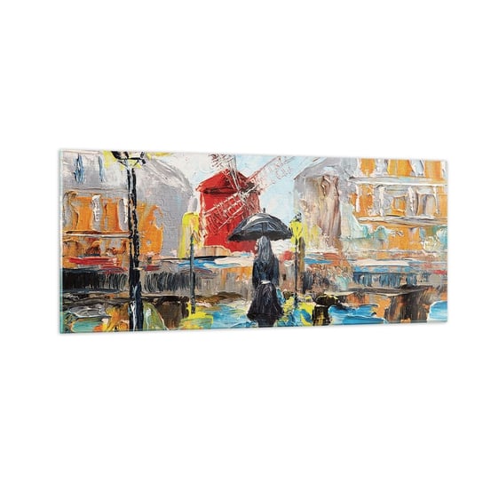 Obraz na szkle - Paryskie legendy - 100x40cm - Kobieta Paryż Miasto - Nowoczesny foto szklany obraz do salonu do sypialni ARTTOR ARTTOR