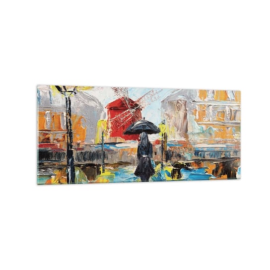 Obraz na szkle - Paryskie legendy - 120x50cm - Kobieta Paryż Miasto - Nowoczesny szklany obraz na ścianę do salonu do sypialni ARTTOR ARTTOR
