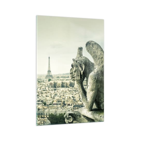Obraz na szkle - Paryskie pogaduchy - 70x100cm - Miasto Paryż Katedra Notre-Dame - Nowoczesny foto szklany obraz do salonu do sypialni ARTTOR ARTTOR