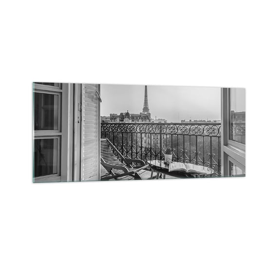 Obraz na szkle - Paryskie popołudnie - 100x40cm - Miasto Paryż Architektura - Nowoczesny foto szklany obraz do salonu do sypialni ARTTOR ARTTOR
