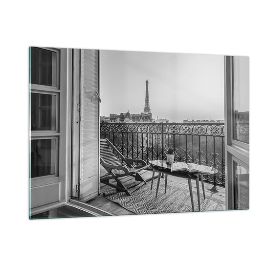 Obraz na szkle - Paryskie popołudnie - 120x80cm - Miasto Paryż Architektura - Nowoczesny szklany obraz na ścianę do salonu do sypialni ARTTOR ARTTOR