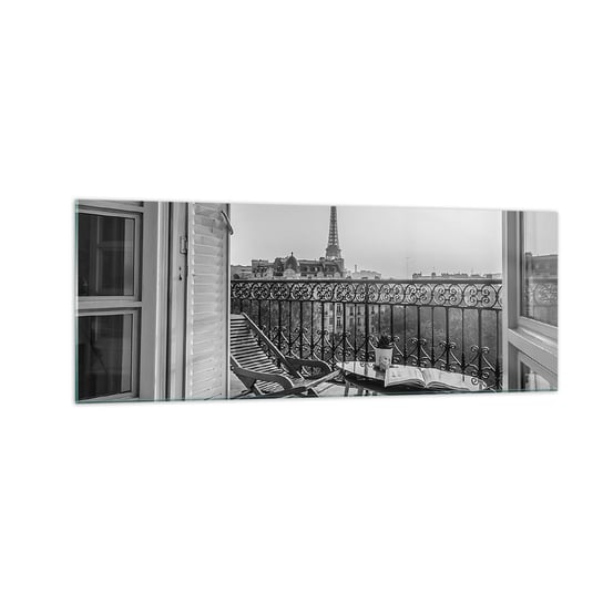 Obraz na szkle - Paryskie popołudnie - 140x50cm - Miasto Paryż Architektura - Nowoczesny szklany obraz do salonu do sypialni ARTTOR ARTTOR