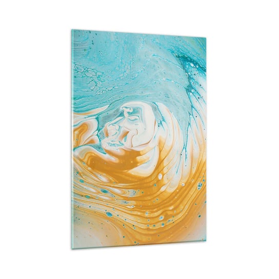 Obraz na szkle - Pastelowy wir - 80x120cm - Abstrakcja Sztuka Sztuka Nowoczesna - Nowoczesny szklany obraz na ścianę do salonu do sypialni ARTTOR ARTTOR