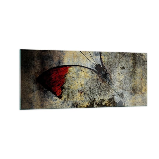 Obraz na szkle - Patrz, zanim zniknę - 100x40cm - Abstrakcja Motyl Sztuka - Nowoczesny foto szklany obraz do salonu do sypialni ARTTOR ARTTOR