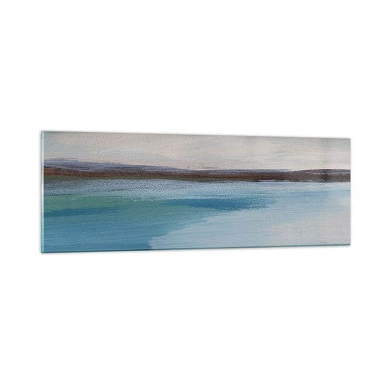 Obraz na szkle - Pejzaż horyzontalny - 90x30cm - Morze Sztuka Plaża - Nowoczesny szklany obraz do salonu do sypialni ARTTOR ARTTOR