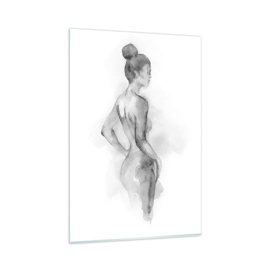 Obraz na szkle - Piękna jak malowanie - 80x120cm - Kobieta Ciało Grafika - Nowoczesny szklany obraz na ścianę do salonu do sypialni ARTTOR ARTTOR
