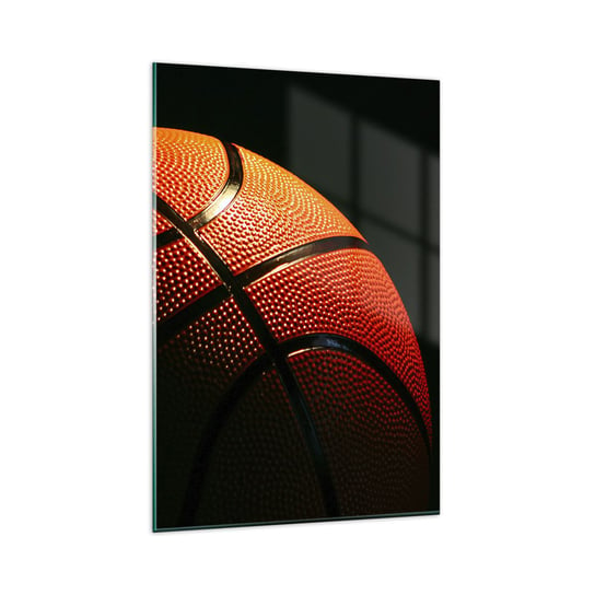 Obraz na szkle - Piękna jak planeta - 80x120cm - Sport Koszykówka Piłka Koszykowa - Nowoczesny szklany obraz na ścianę do salonu do sypialni ARTTOR ARTTOR