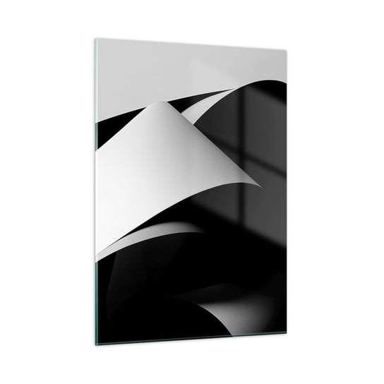Obraz na szkle - Płaszczyzny światła z głębi cienia - 50x70cm - 3D Stonowany Kształty - Nowoczesny szklany obraz do salonu do sypialni ARTTOR ARTTOR