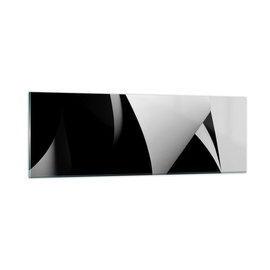Obraz na szkle - Płaszczyzny światła z głębi cienia - 90x30cm - 3D Stonowany Kształty - Nowoczesny szklany obraz do salonu do sypialni ARTTOR ARTTOR