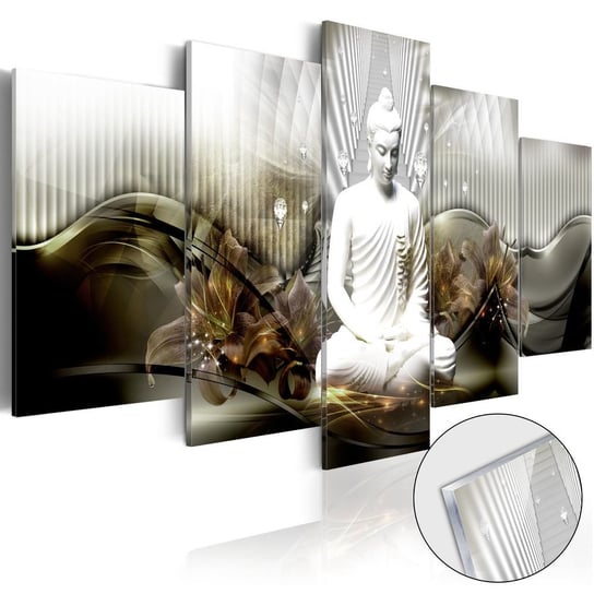 Obraz na szkle plexi: Biały posąg buddy, 5 elementów, 100x50 cm zakup.se