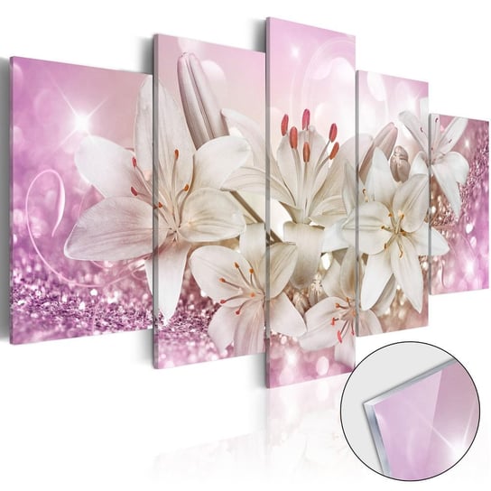 Obraz na szkle plexi: Błyszczące kwiaty w różu, 5 elementów, 100x50 cm zakup.se