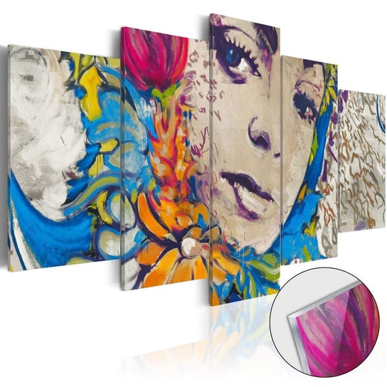 Obraz na szkle plexi: Czarująca kobieta, 5 elementów, 100x50 cm zakup.se