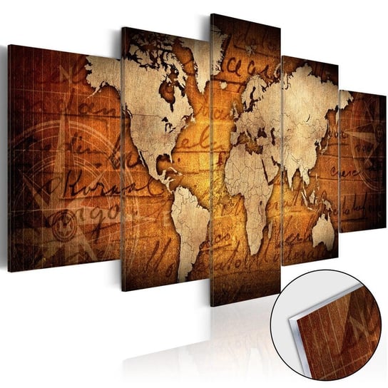 Obraz na szkle plexi: mapa świata, 5 elementów, 100x50 cm zakup.se