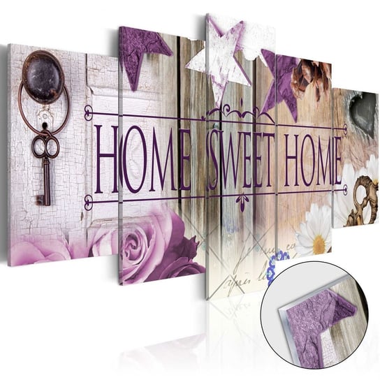 Obraz na szkle plexi: napis Home Sweet Home, 5 elementów, 100x50 cm zakup.se