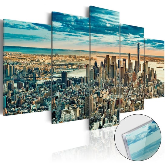 Obraz na szkle plexi: Niebieskie niebo i Nowy Jork, 5 elementów, 100x50 cm zakup.se