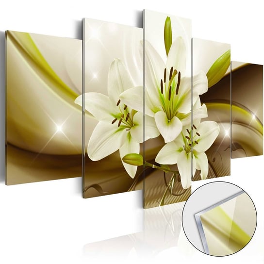 Obraz na szkle plexi: Zielono-białe lilie, 5 elementów, 100x50 cm zakup.se