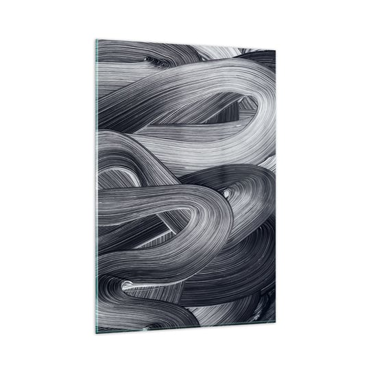 Obraz na szkle - Płynność rzeczywistości - 80x120cm - Abstrakcja Sztuka Nowoczesny Wzór - Nowoczesny szklany obraz na ścianę do salonu do sypialni ARTTOR ARTTOR