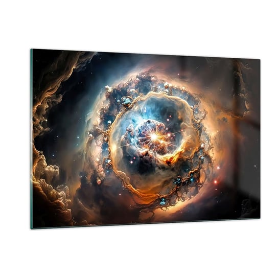 Obraz na szkle - Początek - 120x80cm - Wszechświat Kosmos Galaktyka - Nowoczesny szklany obraz na ścianę do salonu do sypialni ARTTOR ARTTOR