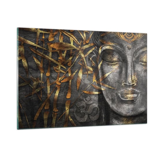Obraz na szkle - Poczuj spokój - 120x80cm - Budda Kultura Azja - Nowoczesny szklany obraz na ścianę do salonu do sypialni ARTTOR ARTTOR