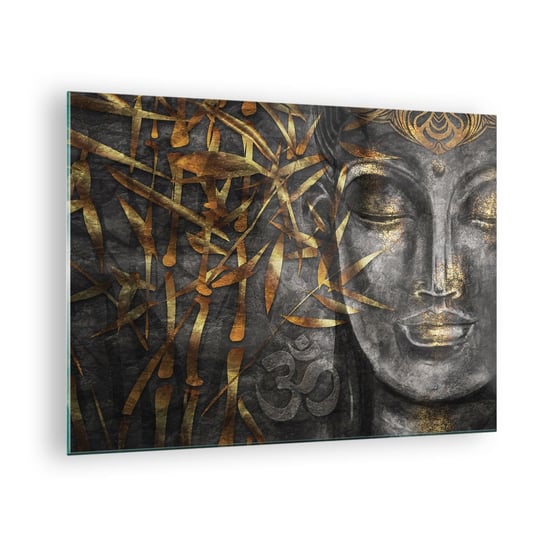 Obraz na szkle - Poczuj spokój - 70x50cm - Budda Kultura Azja - Nowoczesny szklany obraz do salonu do sypialni ARTTOR ARTTOR