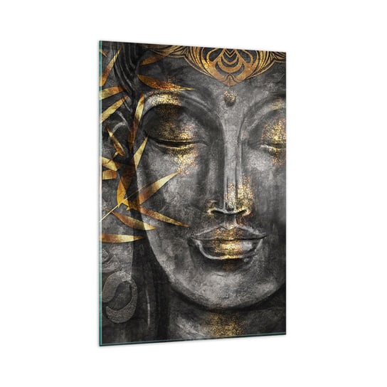 Obraz na szkle - Poczuj spokój - 80x120cm - Budda Kultura Azja - Nowoczesny szklany obraz na ścianę do salonu do sypialni ARTTOR ARTTOR