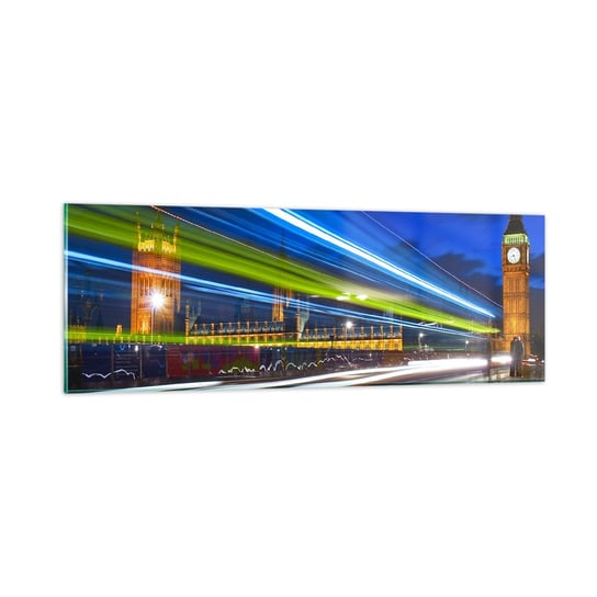 Obraz na szkle - Pod okiem Big Bena - 90x30cm - Miasta Londyn Architektura - Nowoczesny szklany obraz do salonu do sypialni ARTTOR ARTTOR