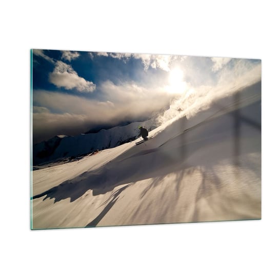 Obraz na szkle - Podjęte wyzwanie gór - 120x80cm - Sport I Hobby Góry Alpy - Nowoczesny szklany obraz na ścianę do salonu do sypialni ARTTOR ARTTOR